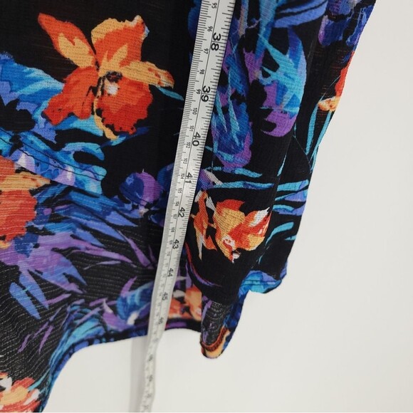 Swimsuits For All Swimsuit Cover-Up Midi Wrap Dress Burnout Floral Racerback NWT - Picture 13 of 14